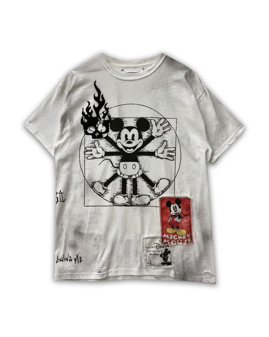 Dusted White Mickey Shirt