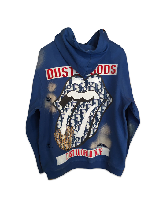 Blue Dusted Rolling Stones Pullover