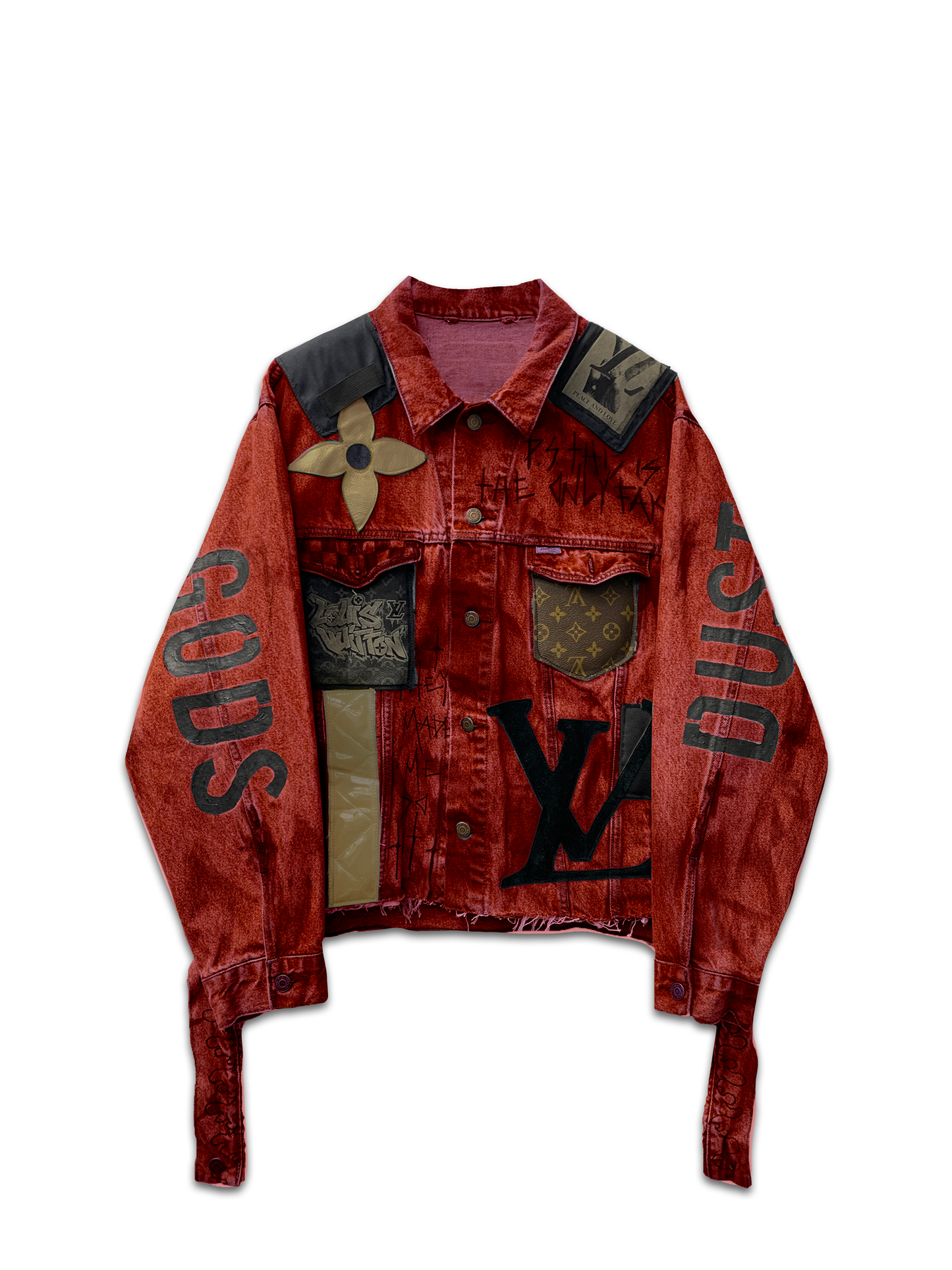 Red and Black This Isn't Louis Vuitton Jacket